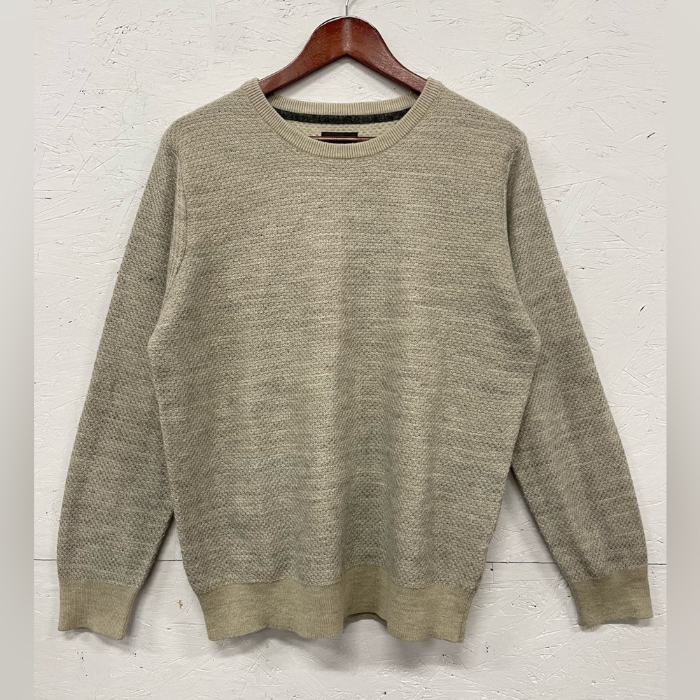 Haggar Wool Blend Honeycomb Knit Sweater, Size M, Soft